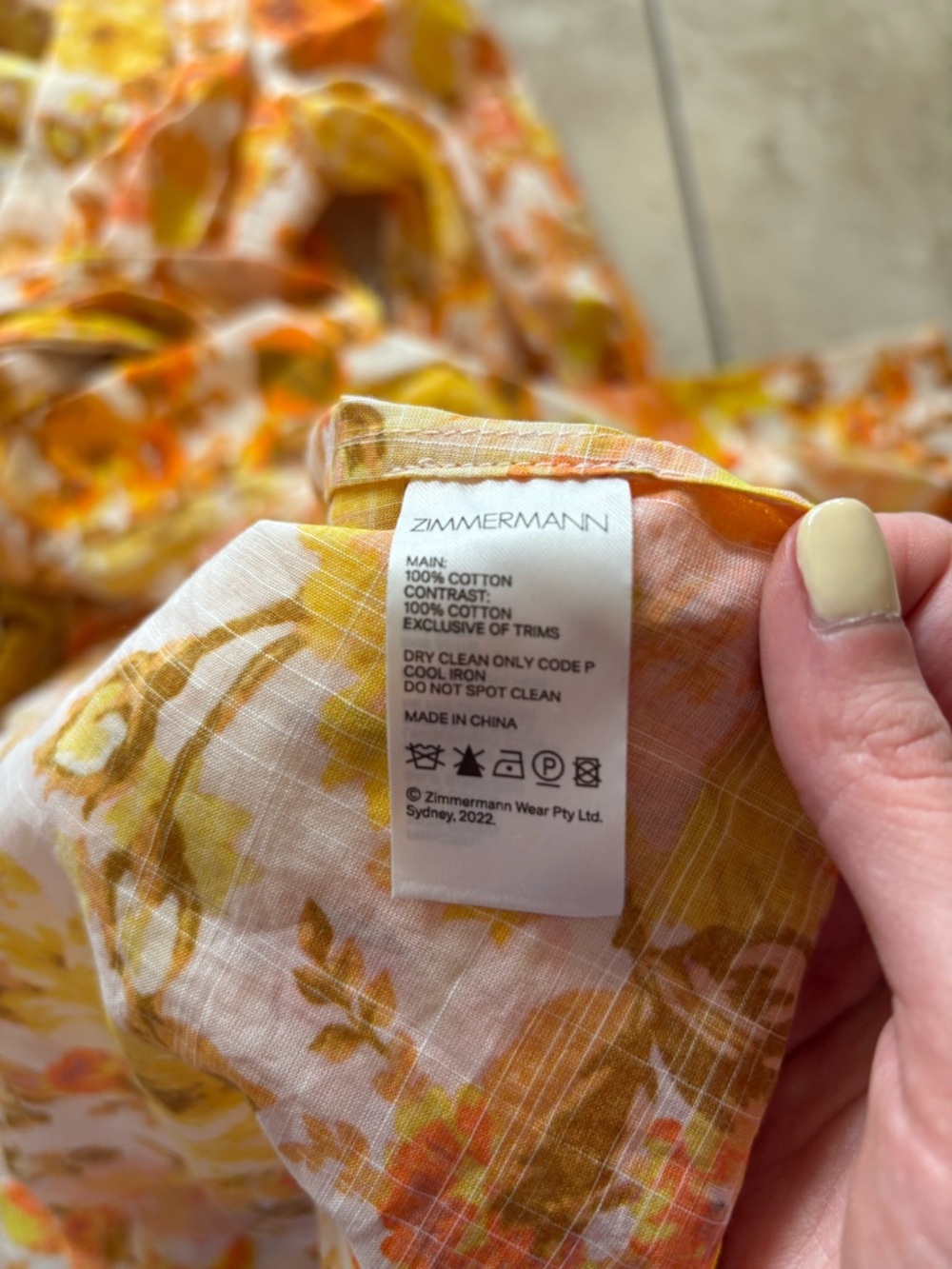 Zimmermann Raie Mini Dress in Yellow & Orange Floral - Picture 6 of 6